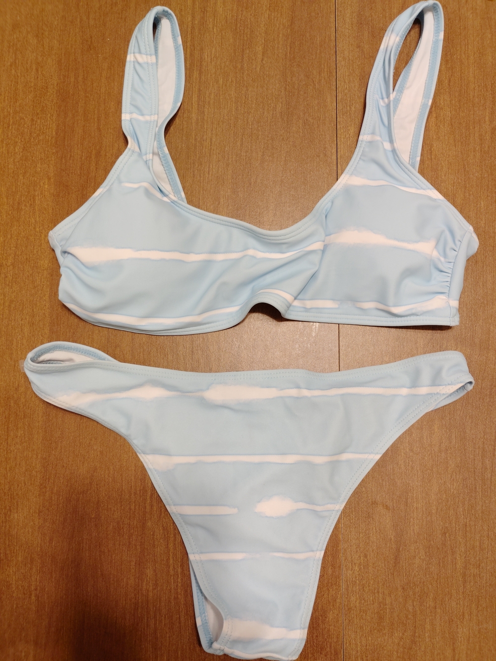 ROMWE Pastel Blue Bikini Top